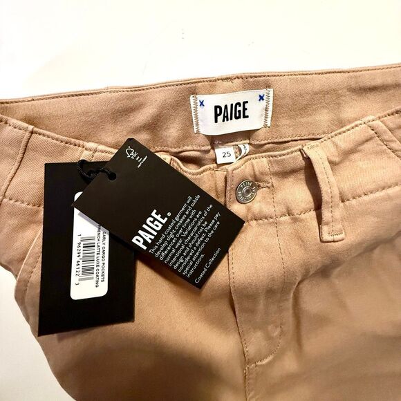 NWT PAIGE Carly Coated High Waist Wide Leg Jeans  Size 25 - Picture 14 of 14